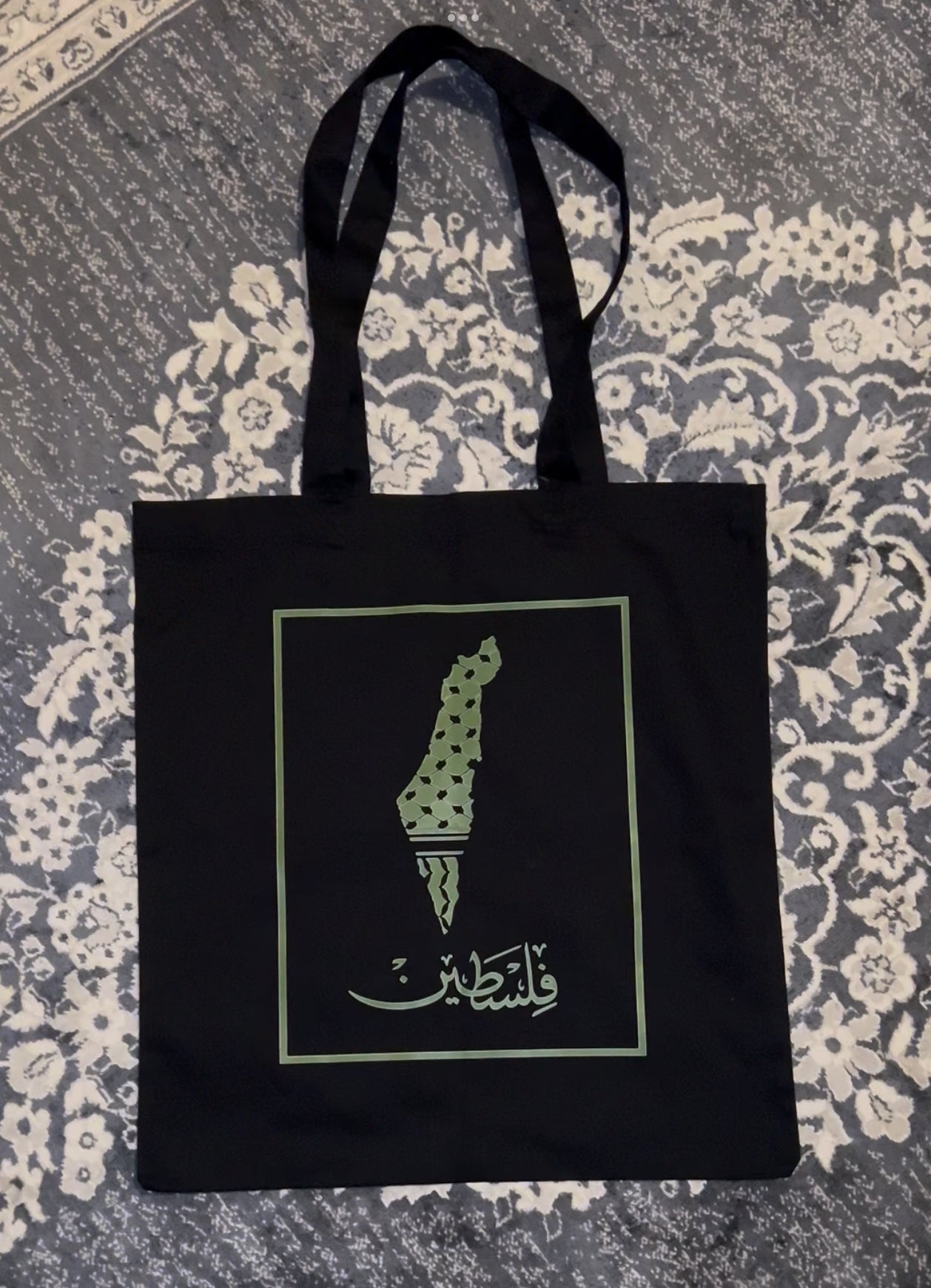 Tote Bag « فلسطين » NOIR – Résister avec style